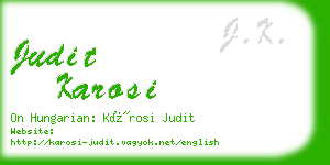 judit karosi business card